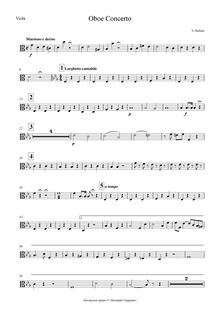 Partition altos, Concerto per hautbois, E♭, Bellini, Vincenzo par Vincenzo Bellini