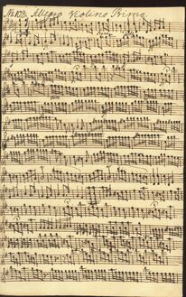 Partition violons I, Concerto en G major, Concerto Ex G# a 6 stim
