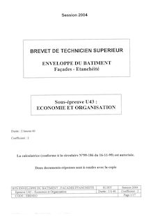 Btsenvebat 2004 economie et organisation