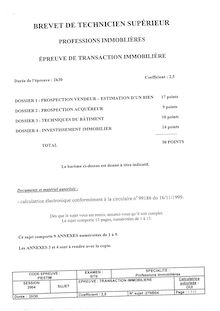 Btsimmo 2004 transaction immobiliere