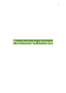 Psychologie clinique