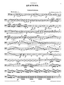 Partition violoncelle, corde quatuor, Op.47 No.1, Rubinstein, Anton
