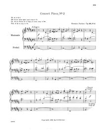 Partition No.4: Concert Piece No.2, 4 Compositions pour orgue, Parker, Horatio