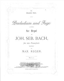 Partition Prelude et Fuge en D major, BWV 532, Bach Transcriptions