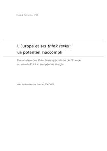 L Europe et ses think tanks : un potentiel inaccompli