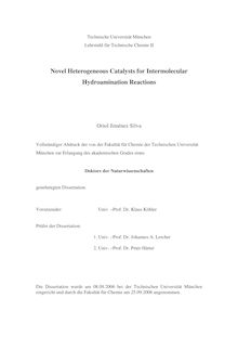 Novel heterogeneous catalysts for intermolecular hydroamination reactions [Elektronische Ressource] / Oriol Jiménez Silva