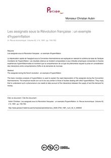 Les assignats sous la Révolution française : un exemple d hyperinflation - article ; n°4 ; vol.42, pg 745-762