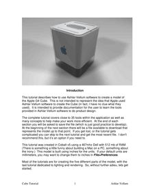 Cube Tutorial Ashlar-Vellum 1 Introduction