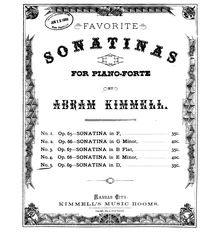 Partition complète, Sonatina No.5, D major, Kimmell, Abram