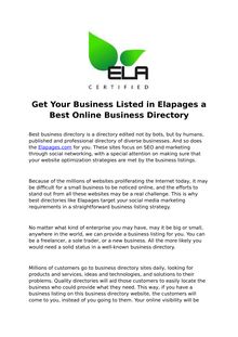 Get Your Business Listed in Elapages a Best Online Business Directory