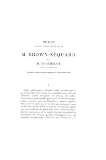 Charles Édouard BROWN SÉQUARD avril 1er avril par Marcelin Berthelot