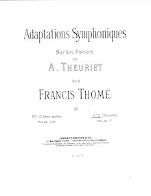 Partition , Brunette, Adaptations symphoniques sur les poésies de A. Theuriet