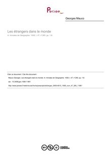 Les étrangers dans le monde - article ; n°265 ; vol.47, pg 1-8