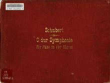 Partition couverture couleur, Symphony No.9, Die »Große« (“The Great”) par Franz Schubert
