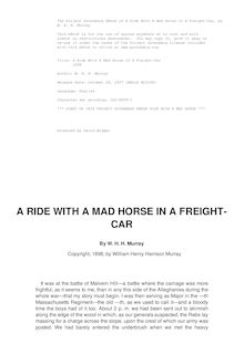 A Ride With A Mad Horse In A Freight-Car - 1898