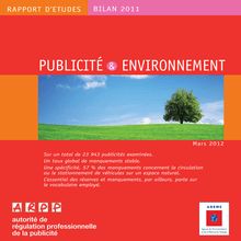 Publicité et environnement. Bilan 2011.