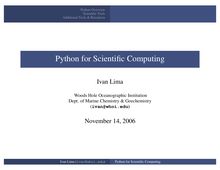 Python for Scientific Computing