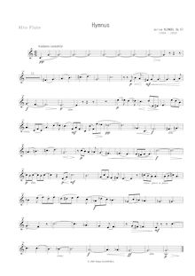 Partition Alto flûte , partie, Hymnus für zwölf Violoncelli, Op.57