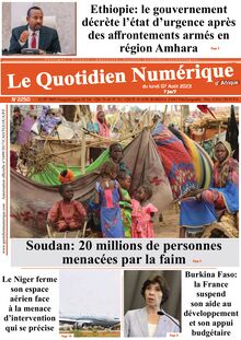 Le Quotidien Numérique d’Afrique N° 2250 - Du 07/08/2023