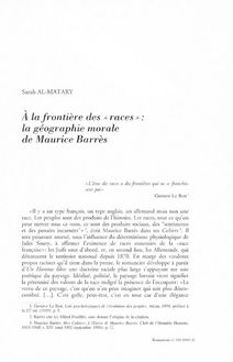 A la frontière des races : la géographie morale de Maurice Barrès - article ; n°130 ; vol.35, pg 95-109