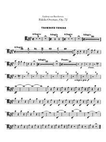 Partition Trombone 1, 2 (ténor, basse clef), Fidelio, Op.72, Leonore, oder Der Triumph der ehelichen Liebe