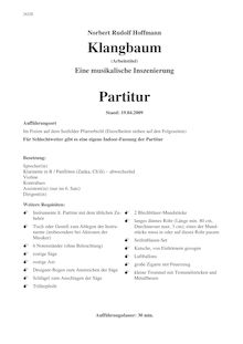 Partition complète, Seefelder Geschichten am Klangbaum, Eine musikalische Inszenierung