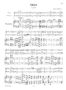 Partition de piano, Piano Trio en E-flat major, D.929 par Franz Schubert