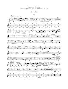 Partition cor 3, 4 (E, D, F), Slavonic Dances, Slovanské tance, Dvořák, Antonín
