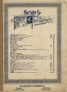 Partition Cover Page (color), Allah, D♭ major (for alto or baritone)E major (for soprano or tenor) par George Whitefield Chadwick