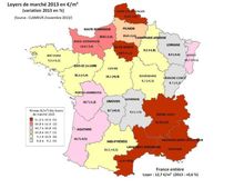 Carte des loyers de marchés 2013 (Clameur) 