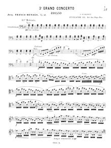 Partition de violoncelle, Grand violoncelle Concerto No.3, Op.46