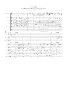 Partition , Klagelied, Via sacra, 5 geistliche Stücke für Sopran- und Altsolo, Frauenchor und Orchester