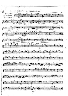 Partition clarinette 1, 2 (C), Chasse du Jeune Henry, Méhul, Etienne Nicolas