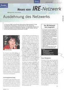 Neues vom IRE-Netzwerk. Januar 2004