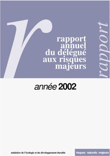 Rapport annuel du délégué aux risques majeurs : année 2002
