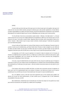 Lettre du député Dominique Lefebvre à son ami Jérôme Cahuzac