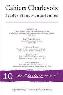 Cahiers Charlevoix 10 : Études franco-ontariennes
