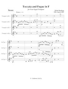 Partition complète, Toccata et Fugue en F major, F major, Rondeau, Michel