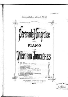 Partition complète, Sérénade hongroise, G minor, Joncières, Victorin de
