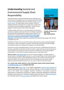 Understanding Societal and Environmental Supply Chain Responsibility