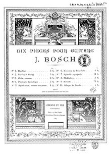Partition complète, Etoiles et Fleurs, Stars and Flowers, Bosch, Jacques