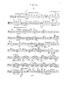 Partition de violoncelle, Piano Trio en F minor, Op.14