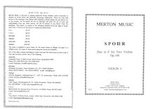 Partition parties complètes, duos pour 2 violons, Op.148, Duette für 2 Violinen