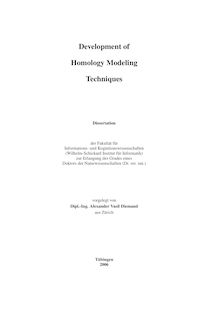 Development of homology modeling techniques [Elektronische Ressource] / vorgelegt von Alexander Vasil Diemand
