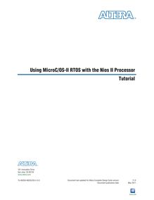Using MicroC OS-II RTOS with the Nios II Processor Tutorial