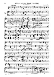 Partition Version pour medium voix, 7 chansons, Op.104, Schumann, Robert