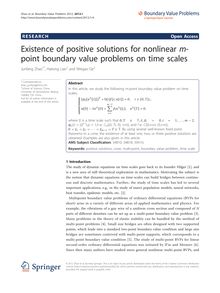 Existence of positive solutions for nonlinear m-point boundary value problems on time scales