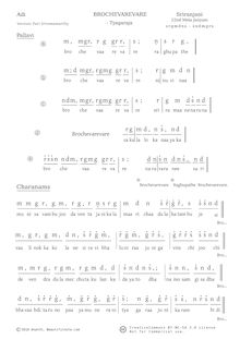 Partition complète (Carnatic Notation), Brochevarevare