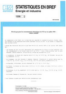 Prix du gaz pour les consommateurs domestiques de l'UE au 1er juillet 1995