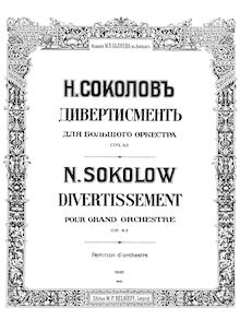 Partition complète, Divertissement pour grand orchestre, Op. 42